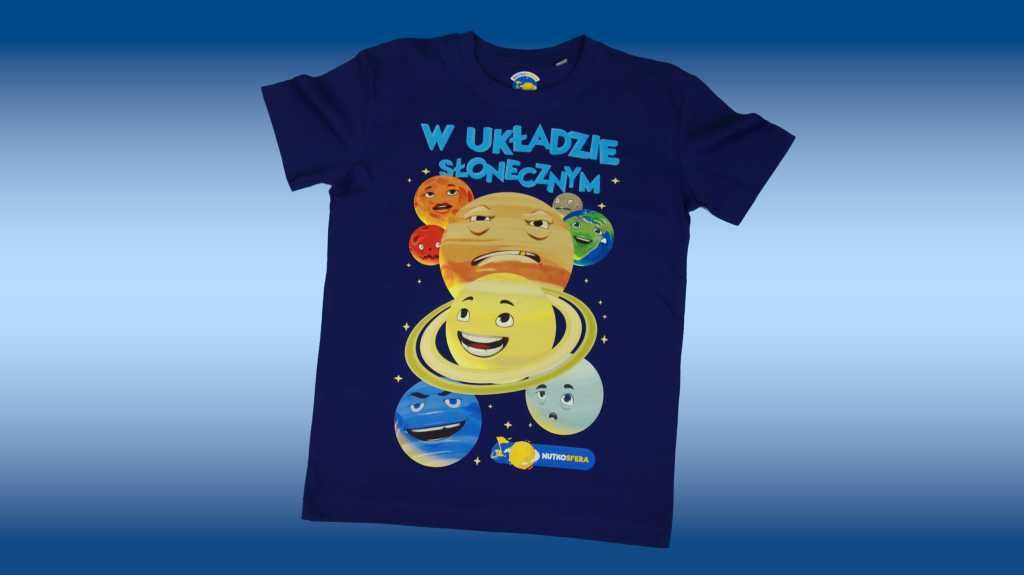 Koszulka z planetami NutkoSfera "W układzie słonecznym" r.L
