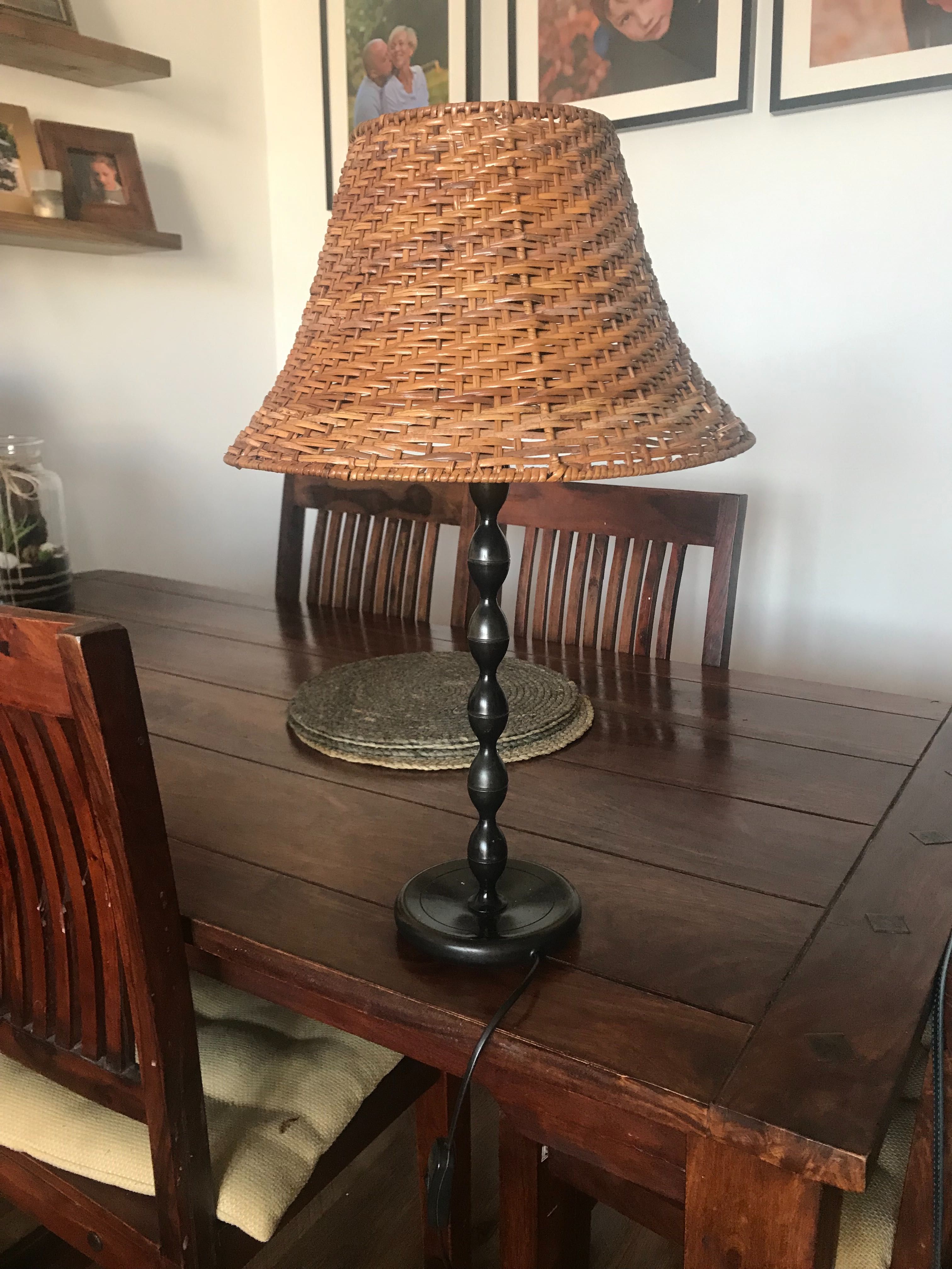 Lampka wiklinowa vintage