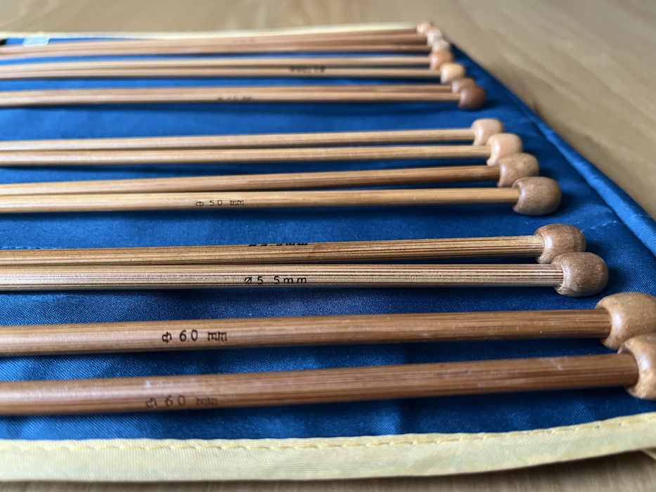 Bambusowe druty do dziergania