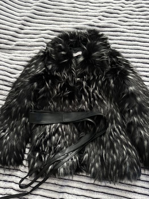 Еко Шуба Італійського бренду Barbara Alvisi із шкіряним паском