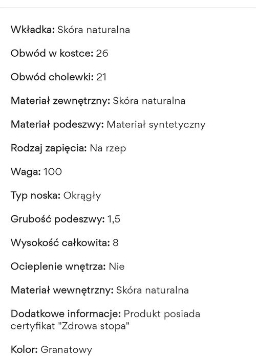 Skórzane półbuty granat, Lasocki kids, 24, zdrowa stopa
