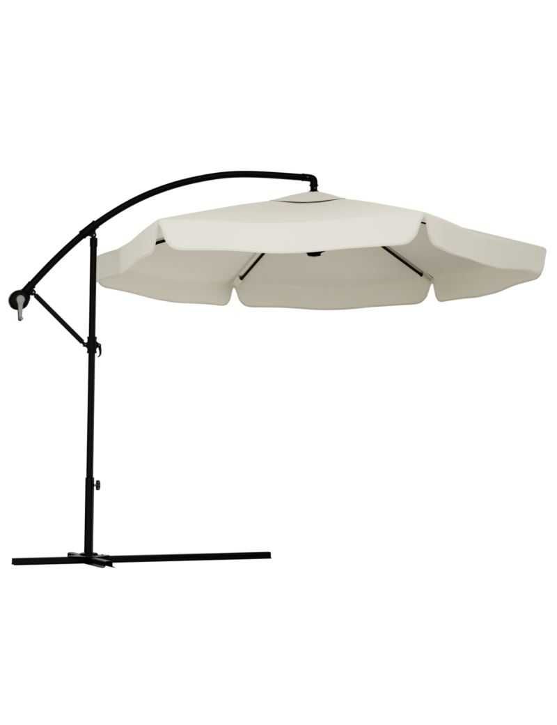 Parasol Ogrodowy Na Wysięgniku Duży Składany 350cm+ Pokrowiec 3 Kolory