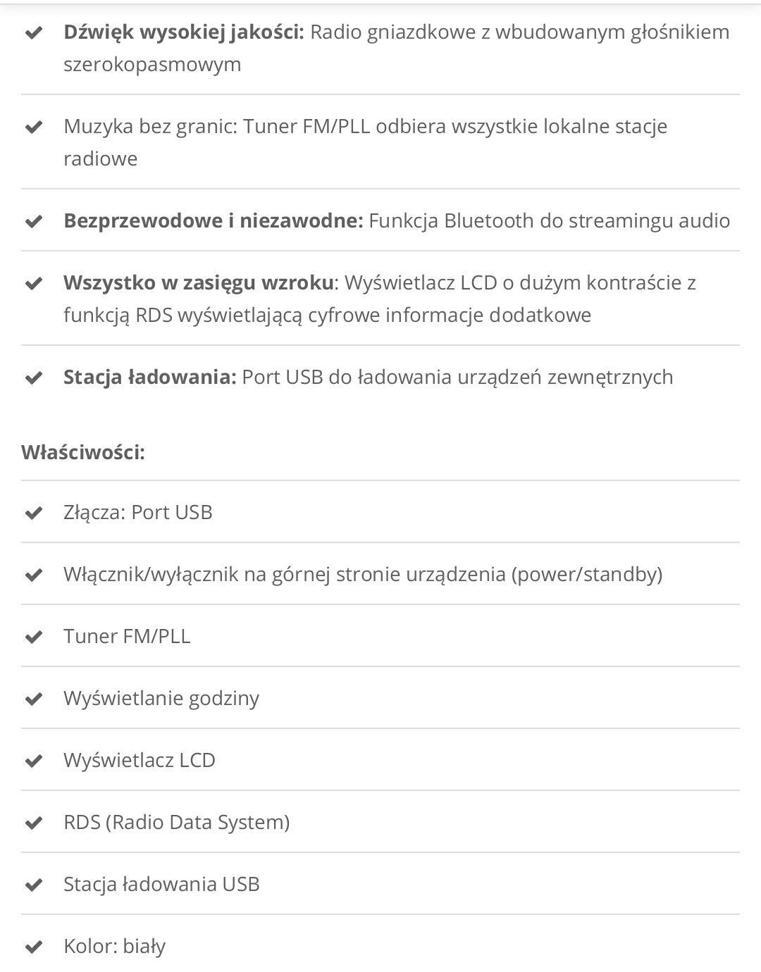 Radio BT USB ladowarka sieciowe cyfrowe niemieckie -50%