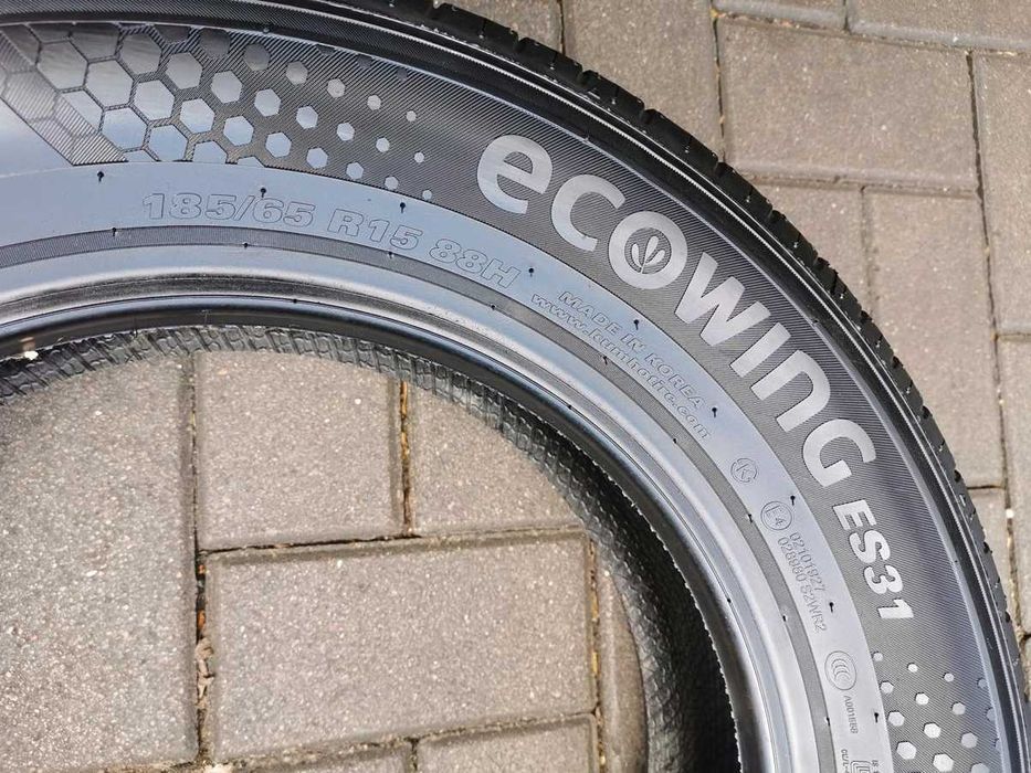 185/65 88H R15 KUMHO EcoWing ES31 jak NOWE 8mm 2021r Letnie Opony 4szt