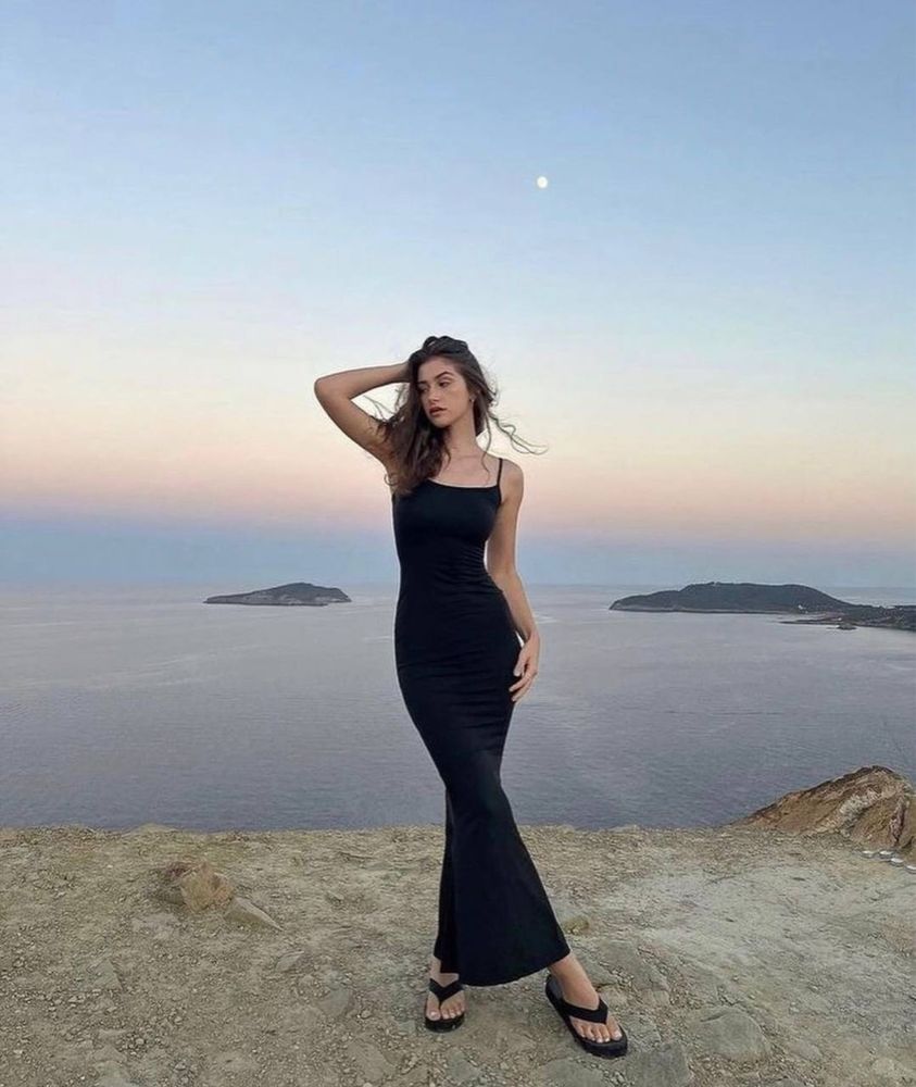 Платье lior el milas zara skims обтягивающее длинное чёрное