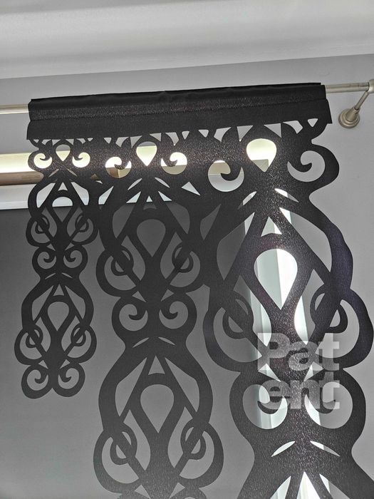 Firana panele ekranowe 60x100 cm żakardowe 2 sztuki na okno czarne