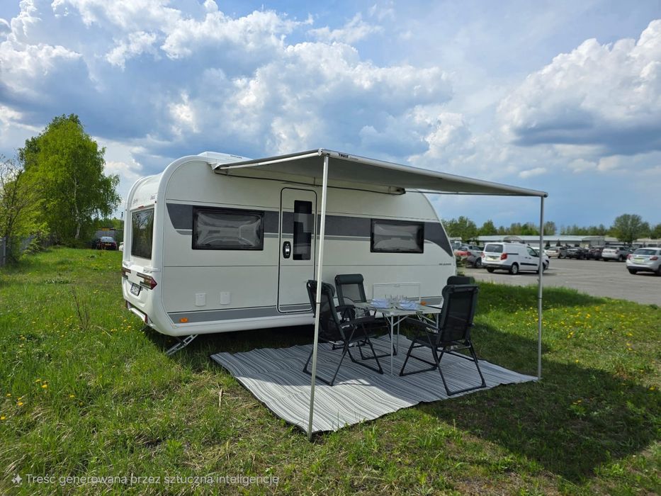 Przyczepa kempingowa wynajem HOBBY DE LUXE 460 UFE sezon 26 rezerwacje
