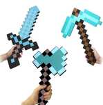 Игрушка Меч Алмазный 60см и Кирка Алмазная 45см Майнкрафт Minecraft