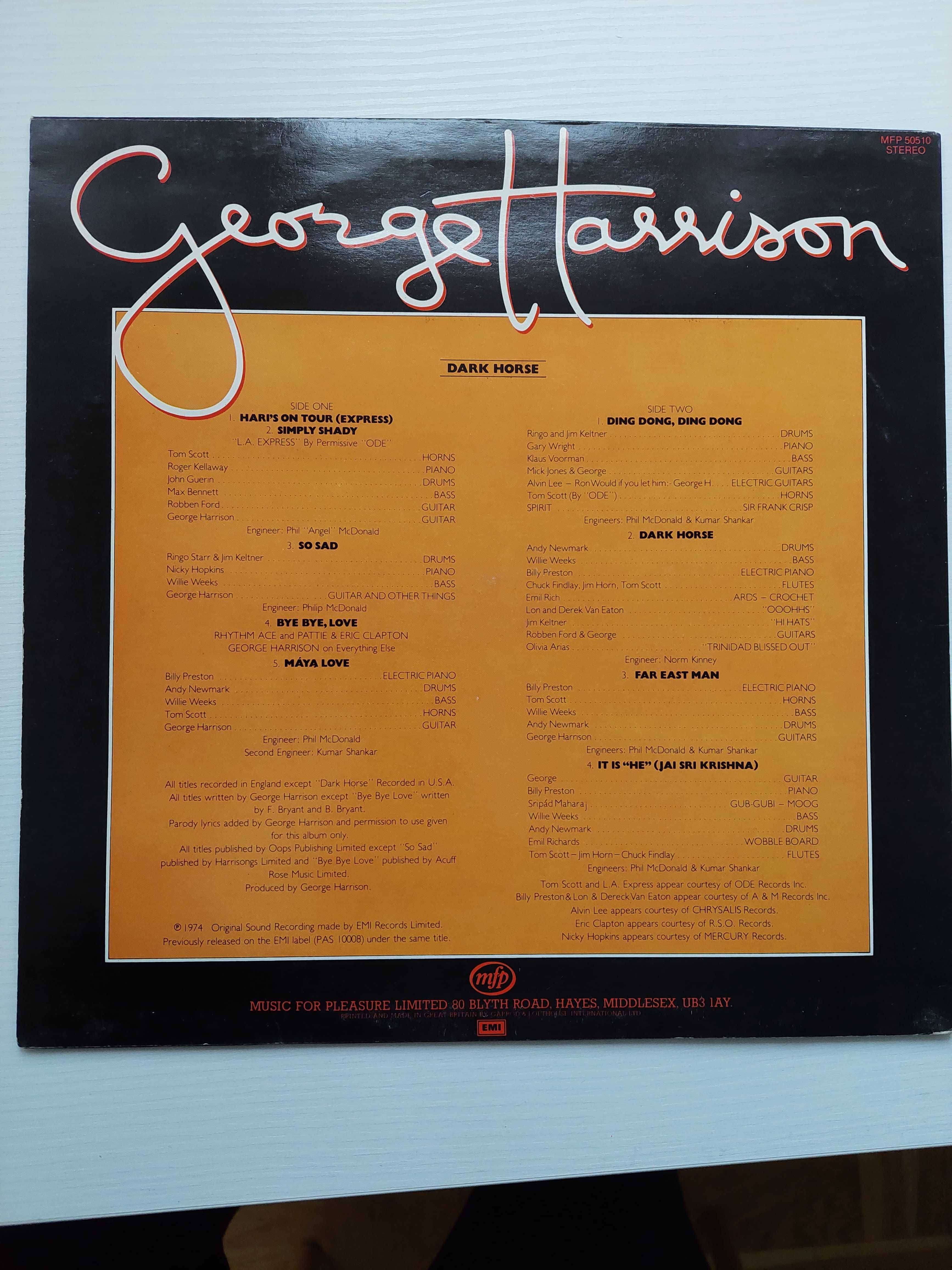 Платівка (вініл) George Harrison “Dark Horse”, 1974