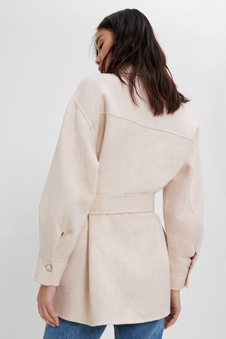 Пальто рубашка Maje шерсть