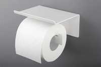 Uchwyt na papier toaletowy z półką ścienny białyDEANTE MOKKA