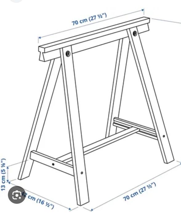 Kozioł koziołek czarny Ikea drewniany Oddvald