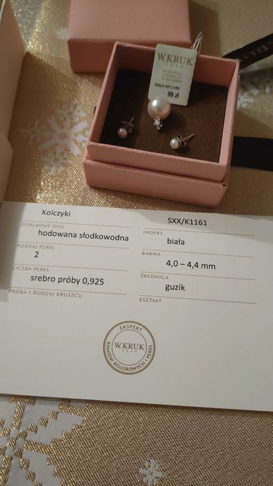 Nowy Komplet biżuterii - perły