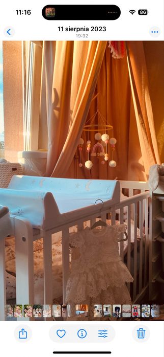 Baldachim tipi namiot wiszący beżowy