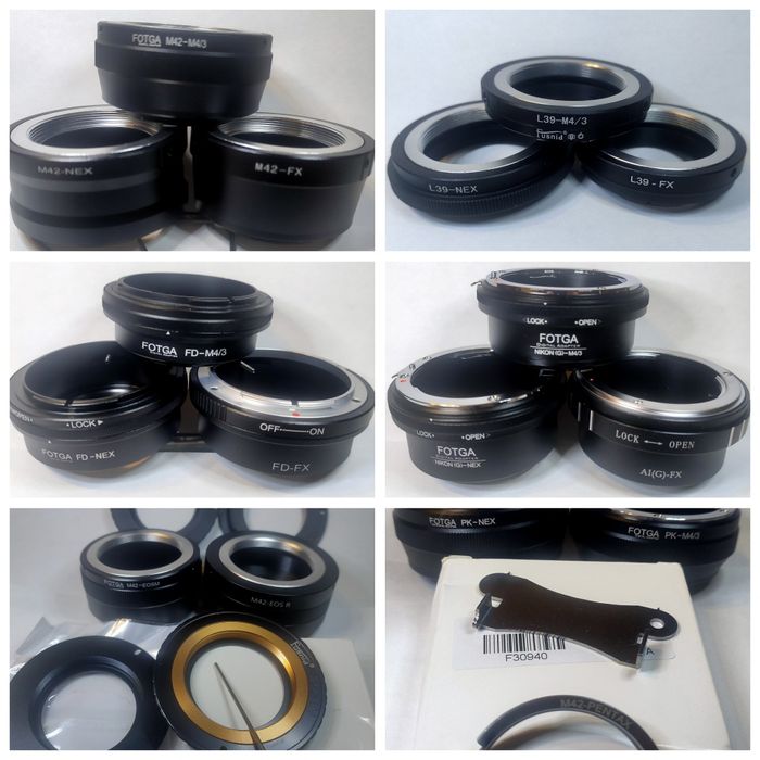 Переходник на Sony E (Nex), м4/3, Fuji X, Canon, Pentax, Nikon