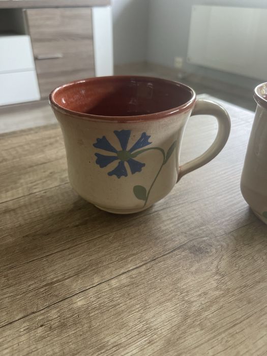 2 Kubki ręcznie malowane
