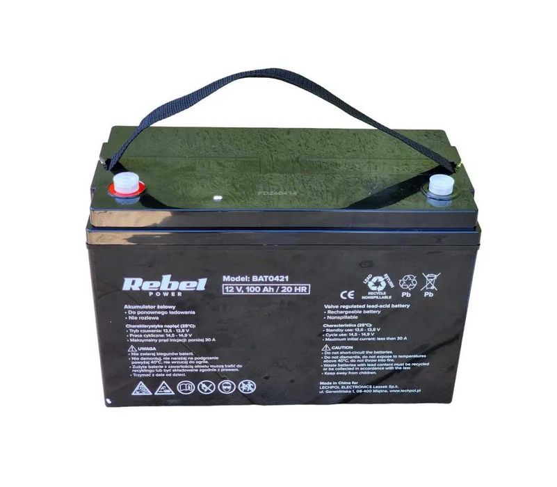 Акумулятор гелевий Rebel 12V 100Ah (BAT0421)