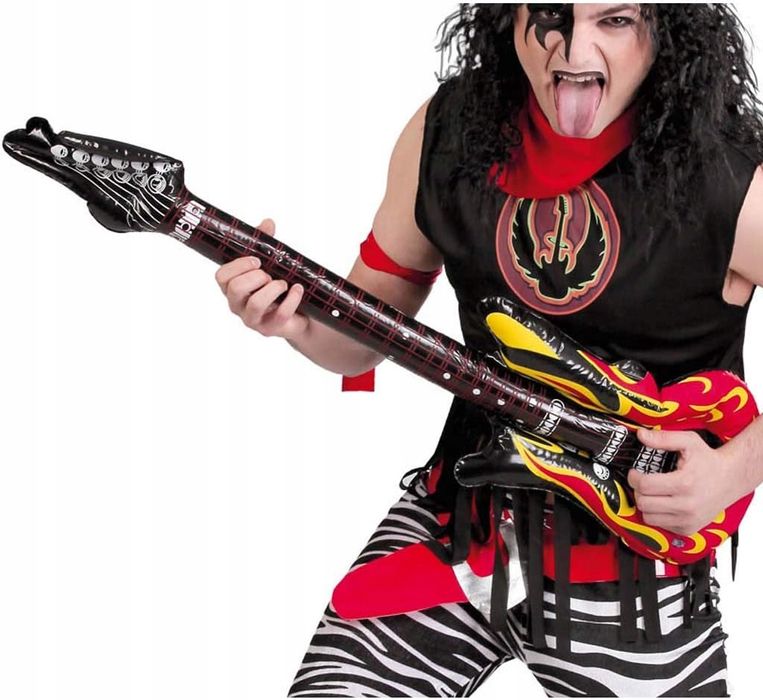 Dmuchana Nadmuchiwana Gitara Elektryczna Rock Gadżet Zabawa 90cm