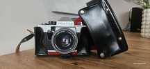 Piękny, stary aparat praktica LTL retro pokrowiec obiektyw