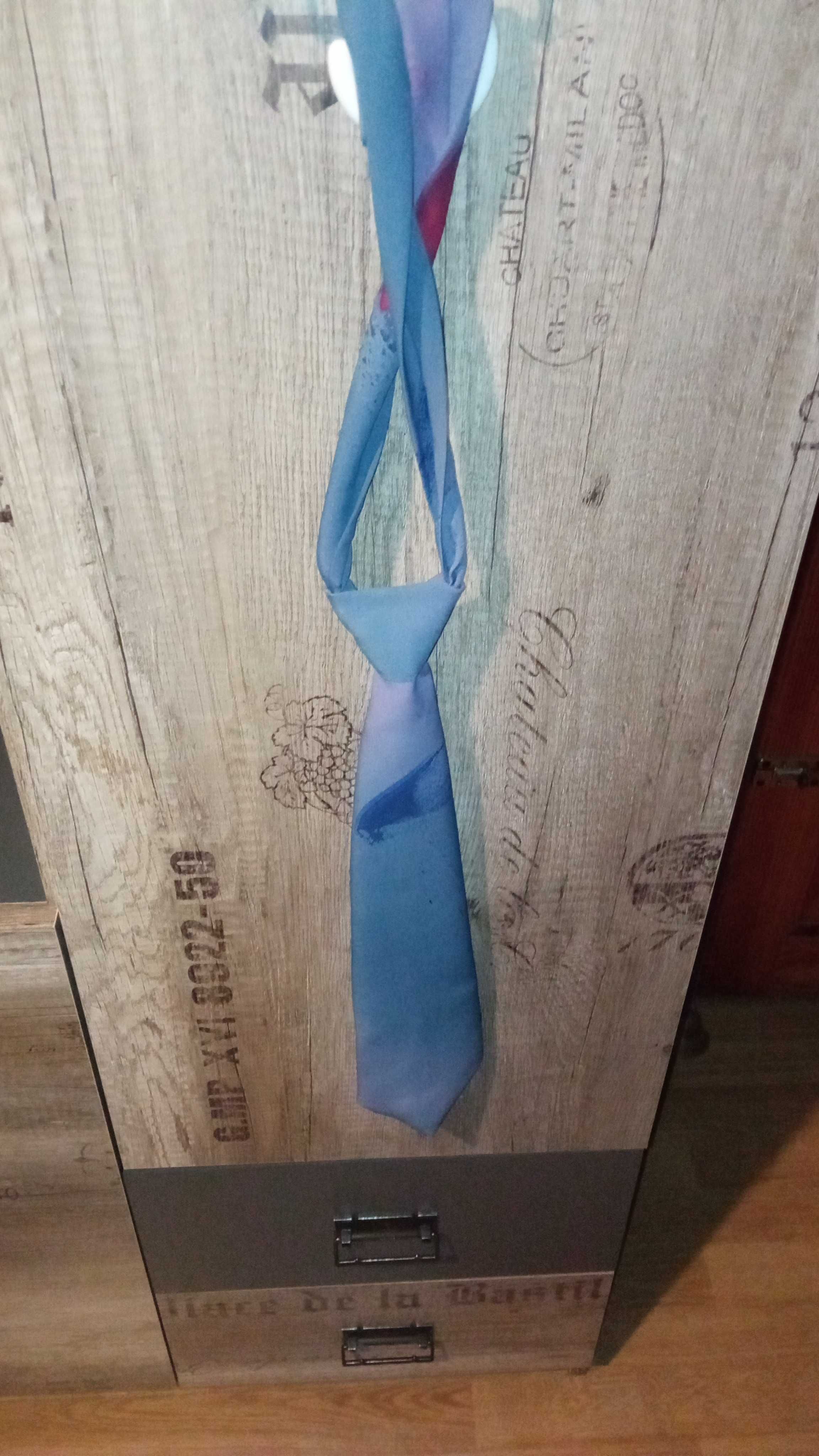 Krawat męski niebieski