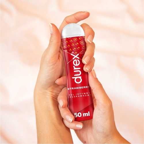 Durex żel lubrykant truskawkowy 50 ml owocowy smakowy nawilżający
