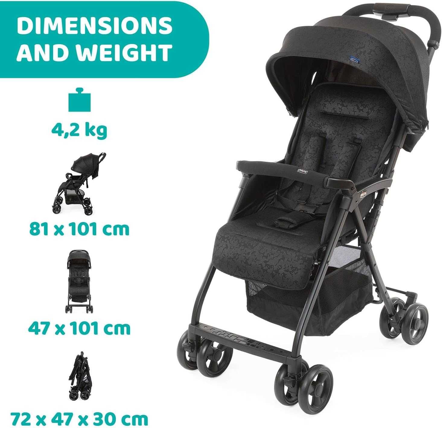 Chicco OHlala 3 bardzo lekki wózek dziecięcy od urodzenia do 15 kg