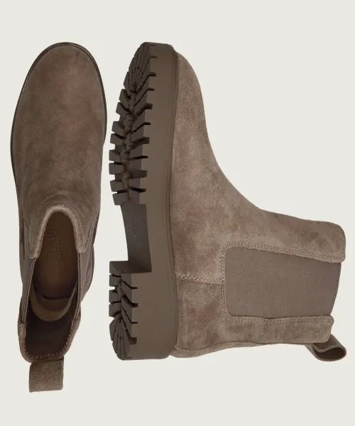 Шкіряні сіро-бежеві черевики челсі 36 розмір Lauren Ralph