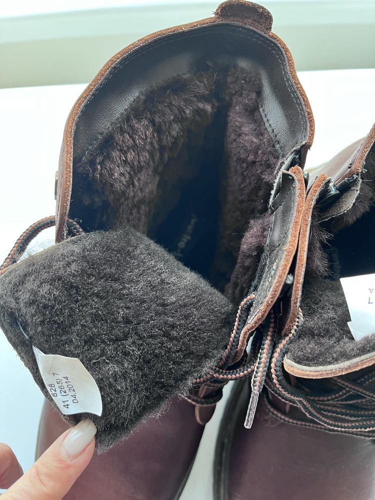 Skórzane buty męskie ocieplane rozmiar 41