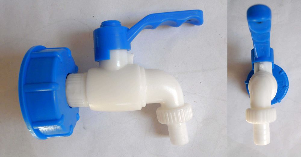 Kran 1/2" do zbiornika Mauzer + redukcja 6cm na 1/2 cala