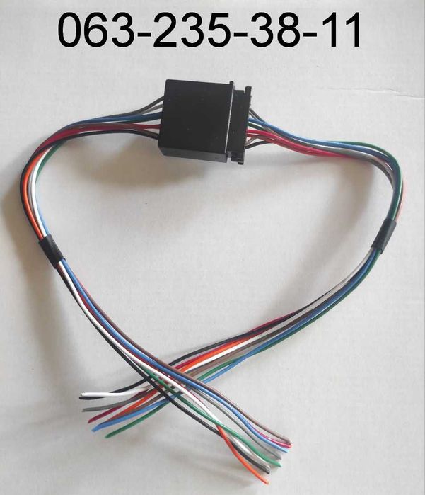 Разъем автомагнитолы ЕВРО ISO "2мамы + 2папы" (черный+серый)