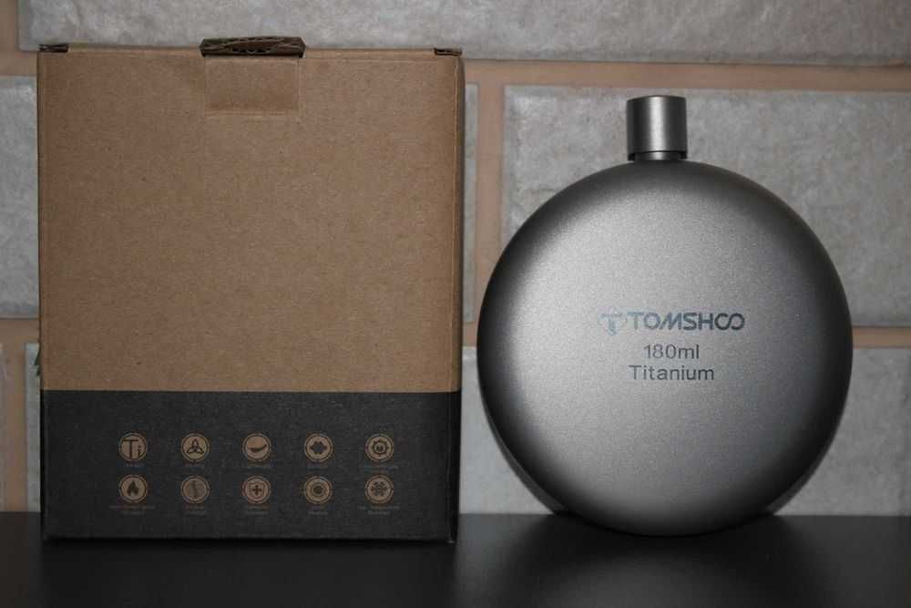 Пляшка титанова для алкоголю 180ml подарункова.Титановая фляга Tomshoo