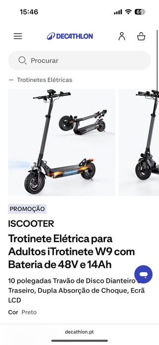 Trotinete elétrica nova com caixa e garantia + acessórios extras
