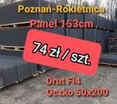 Panel ogrodzeniowy 3D ANTRACYT 153h ogrodzenie panelowe siatka fi.4