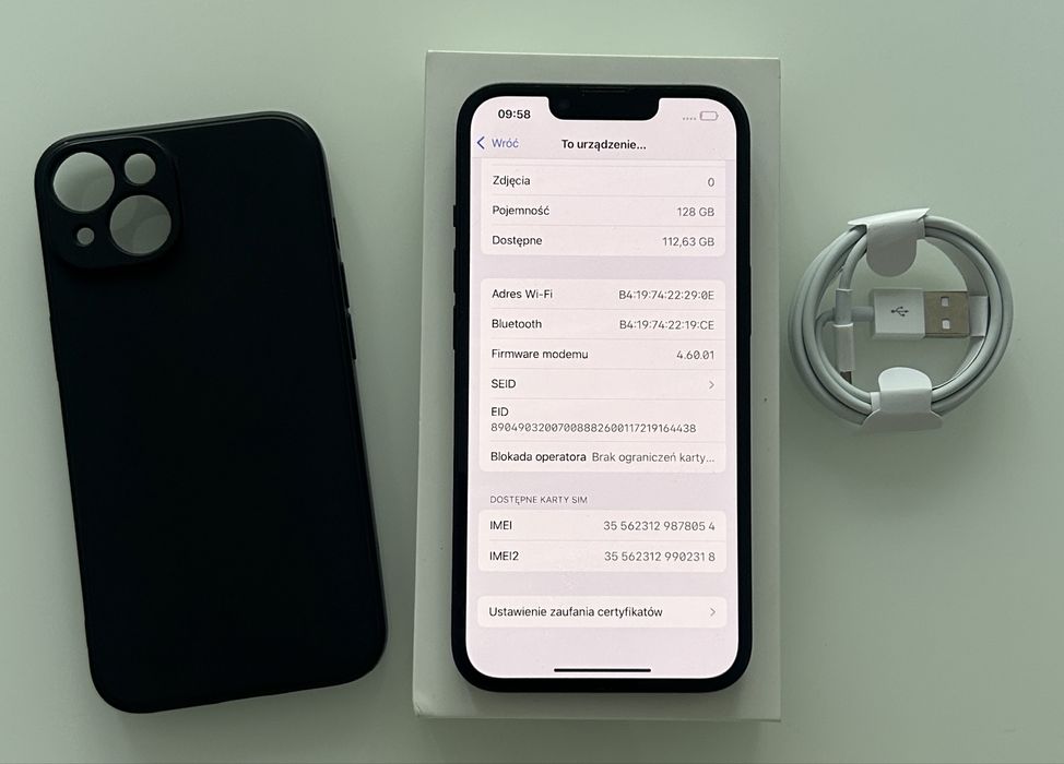 Iphone 13 128 GB Idealny Cały Zestaw