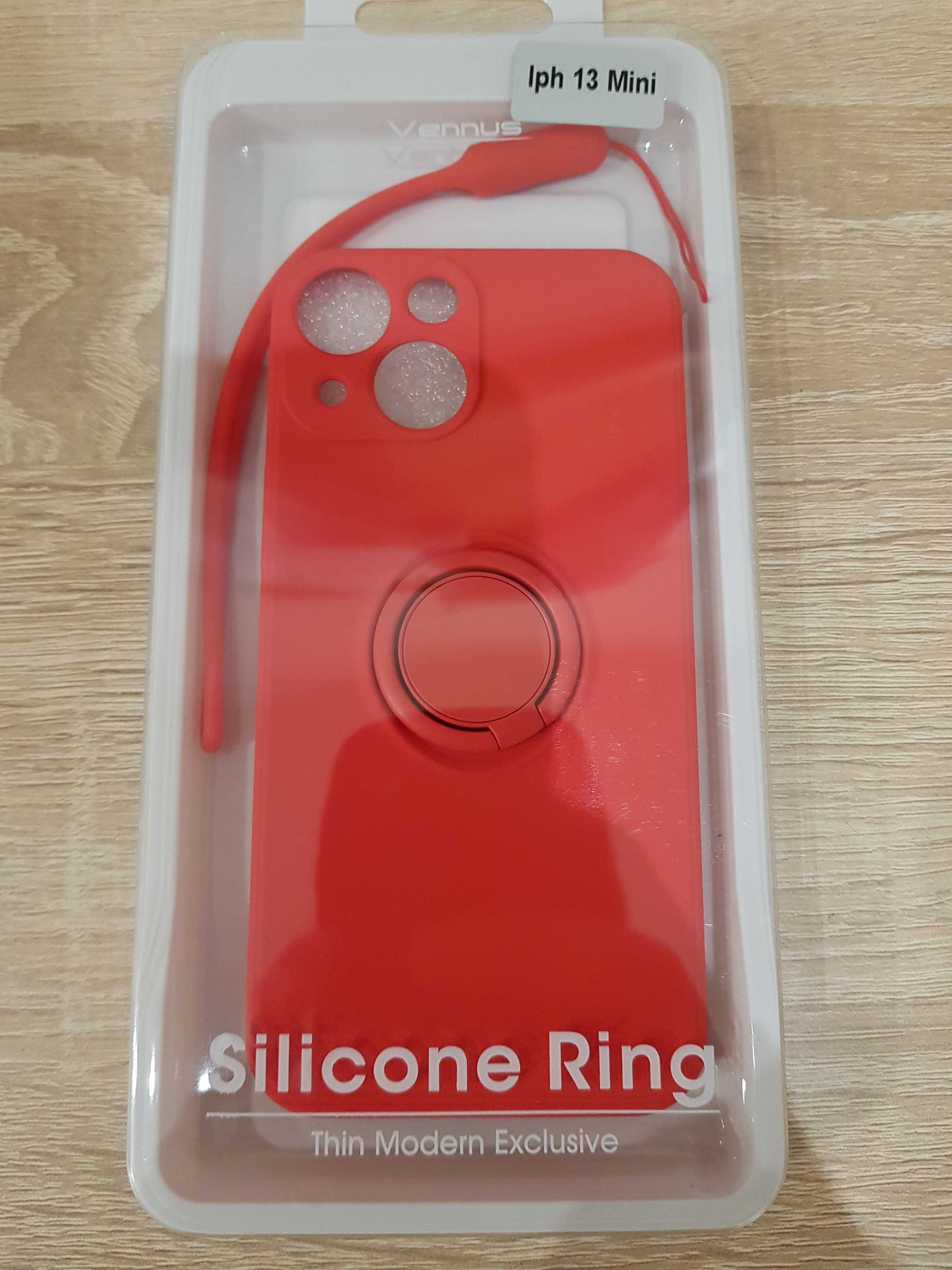 Etui Vennus Silicone Ring do Iphone 13 Mini czerwony