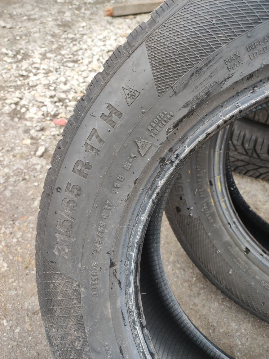 2 x opony zimowe 215/65R17 99H Continental  Montaż Wolsztyn wysyłka