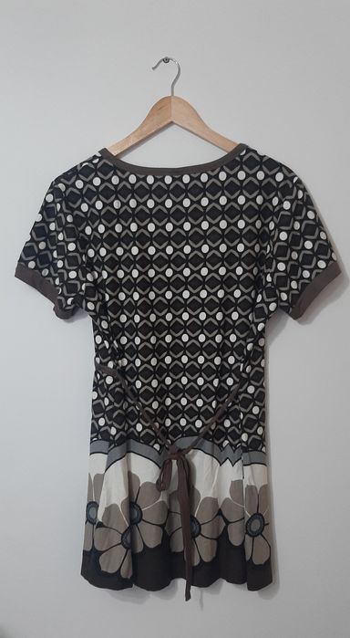 Tunika ala sukienka brązowa M/L/XL dłuższa bluzka oversize