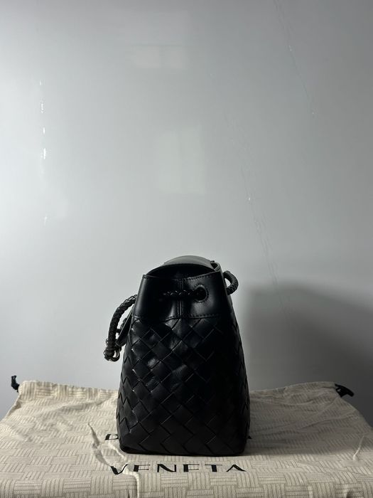 Torba męska BV Andiamo Knot Small czarna skóra jagnięca