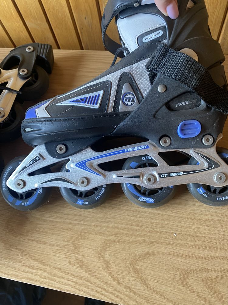 Łyżworolki rolki Freeway GT 3000 prospeed abec5 72 mm rozm 37-40