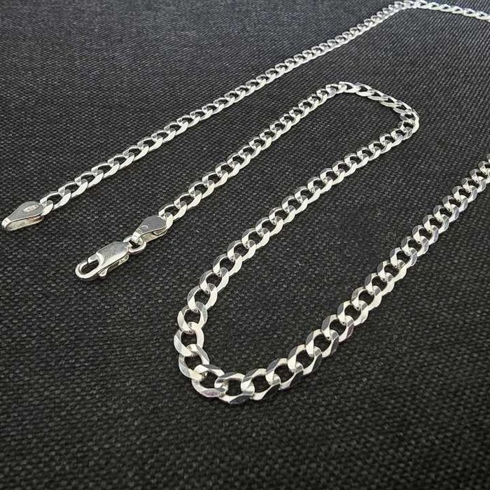 Szeroki Długi łańcuszek Pancerka 60cm męski 5,2mm 17,5 gram Srebra