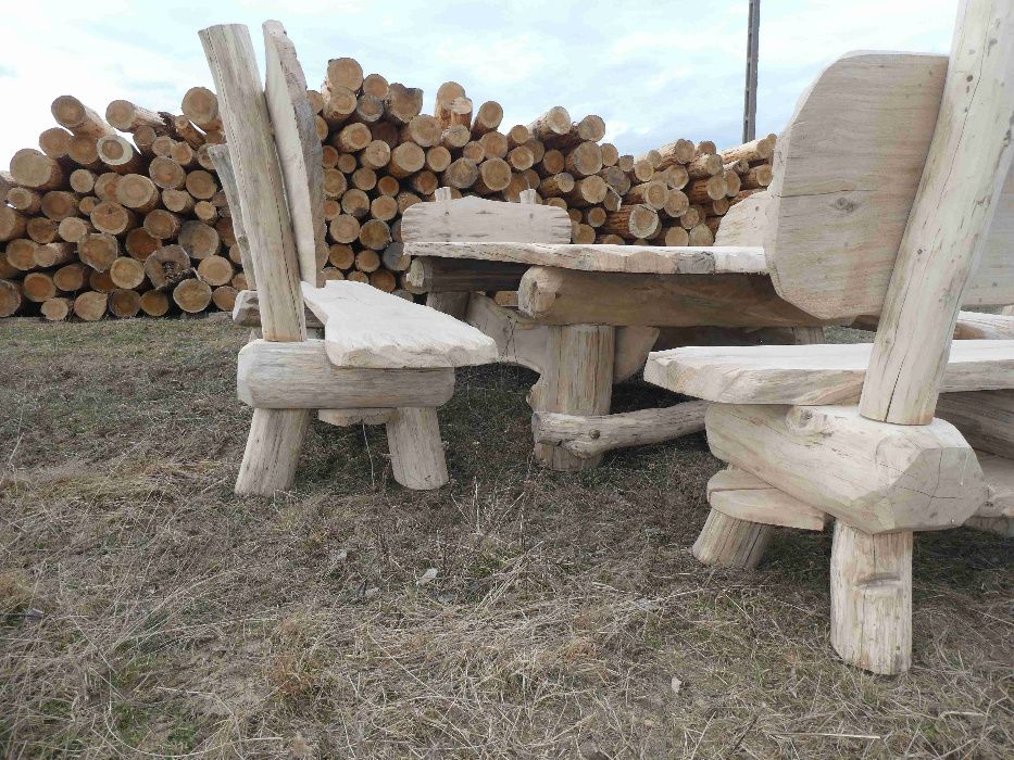 meble ogrodowe dębowe stół stoły ława ławki dąb dębowa dębowy