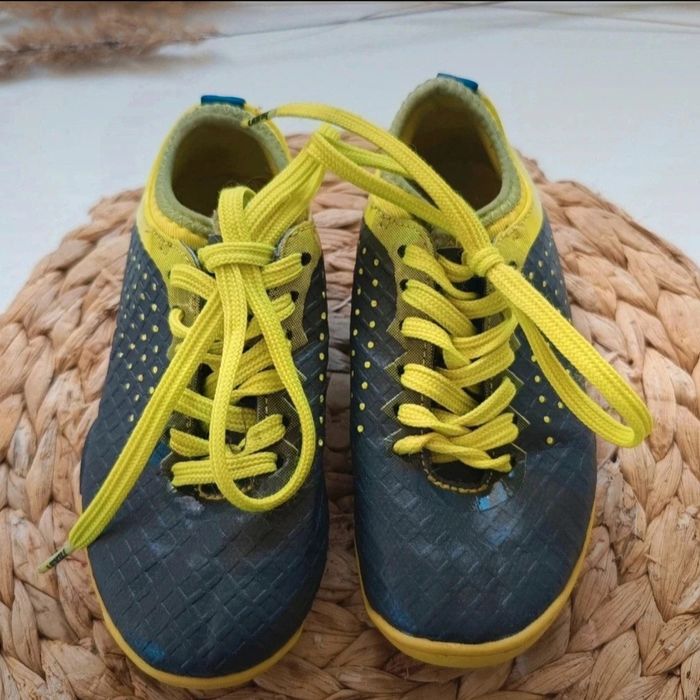 Korki buty sportowe do piłki nożnej huari kory sportowe 28 szare żółte