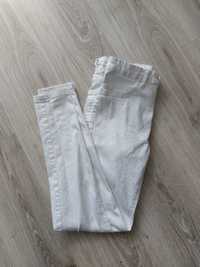 Białe jeansy damskie skinny mid waist Sinsay 40