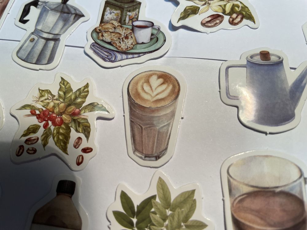 46 autocolantes / Stickers café / bebidas hot chocolate