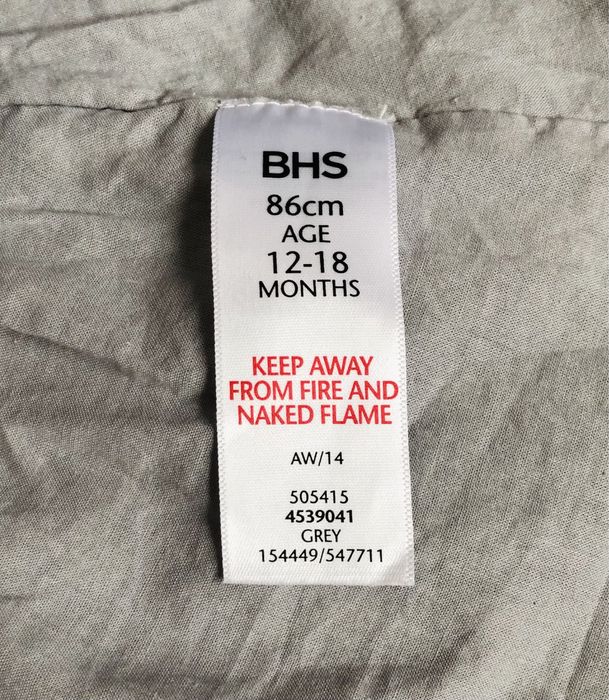 Nowa, bawełniana sukienka dla dziewczynki szara r. 86