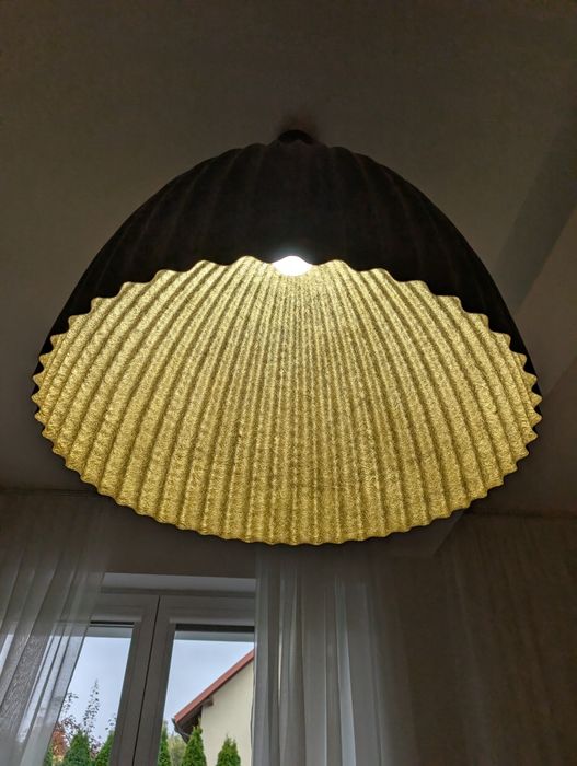 Lampa wisząca duży klosz czarno-złota  Telma Sigma Lighting