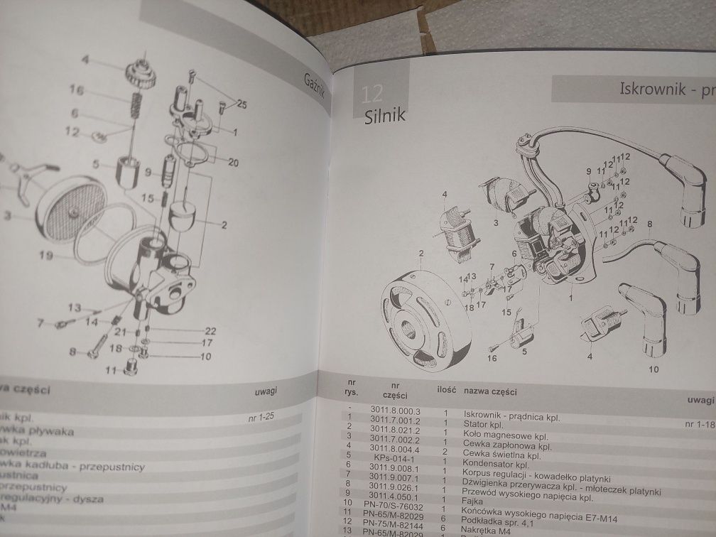 Nowy katalog czesci instrukcja obsługi rama silnik romet motorynka