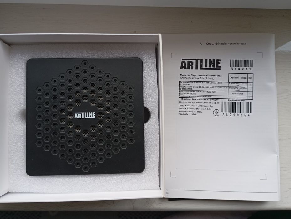Портативний пк artline b14v12