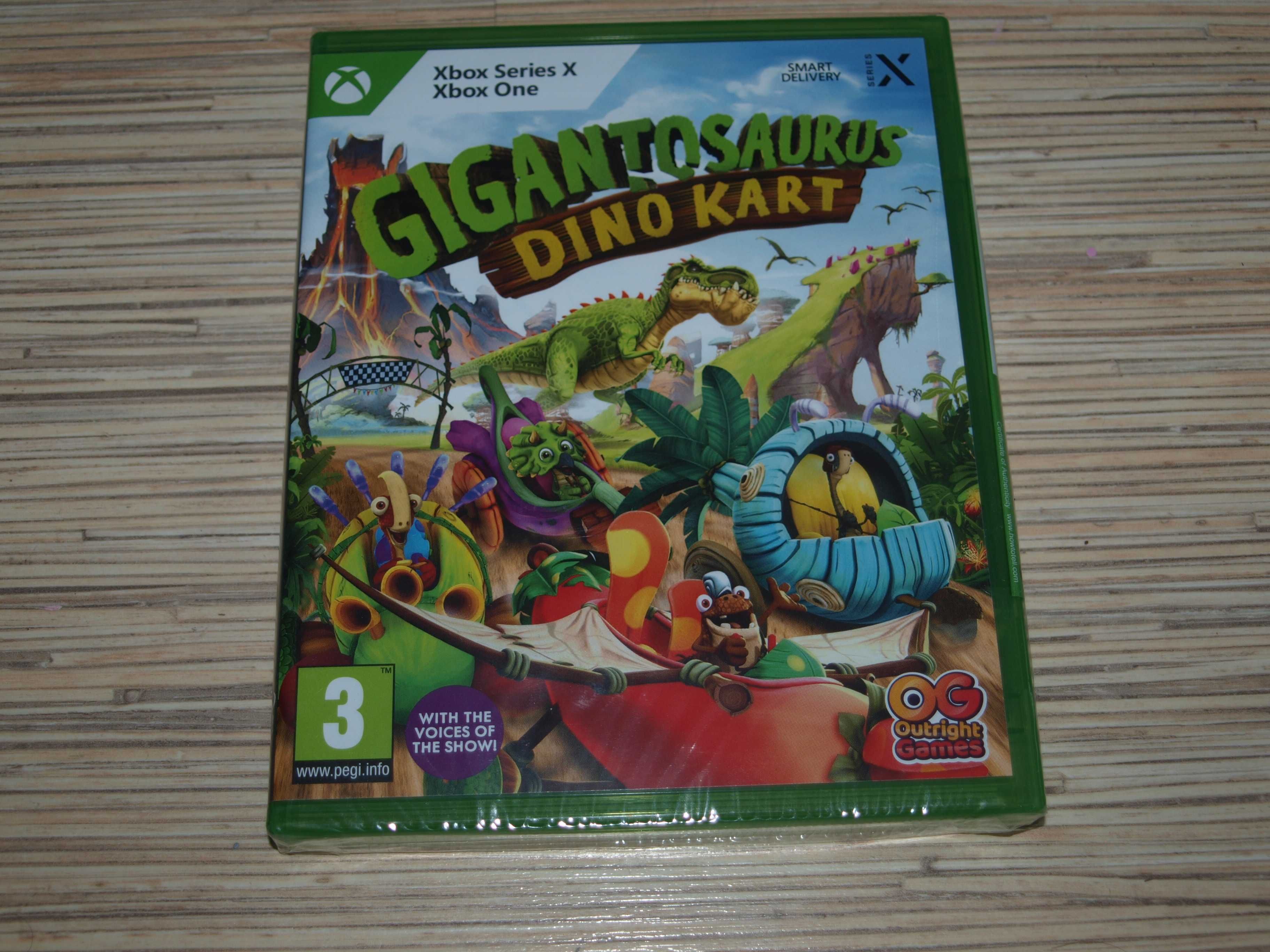 Gra dla dzieci Gigantosaurus Dino Kart xbox one series x nowa folia!