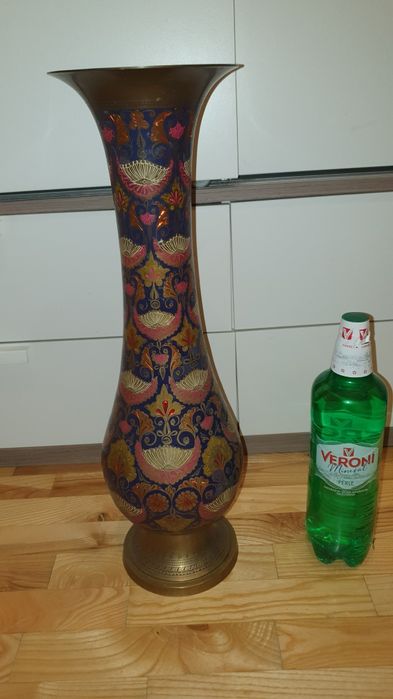 Oryginalny zabytkowy piękny indyjski wazon